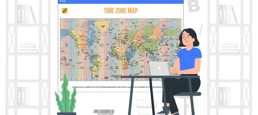Use this time zone map to be on the same page with your translation clients.
