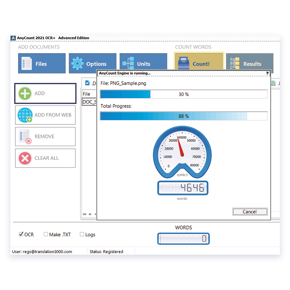 Use completely standalone word-count tool