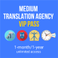 Medium Translation Agency VIP Pass (10 users)